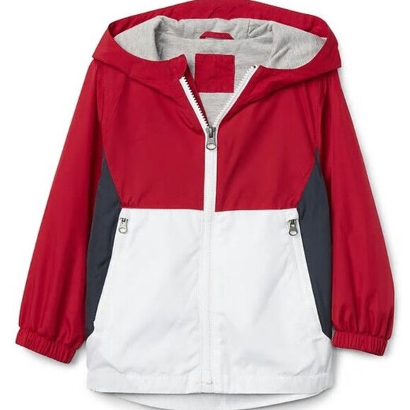 NWT GAP Colorblock Windbreaker Active Jacket Windbuster Nautical Toddler Boys 3T